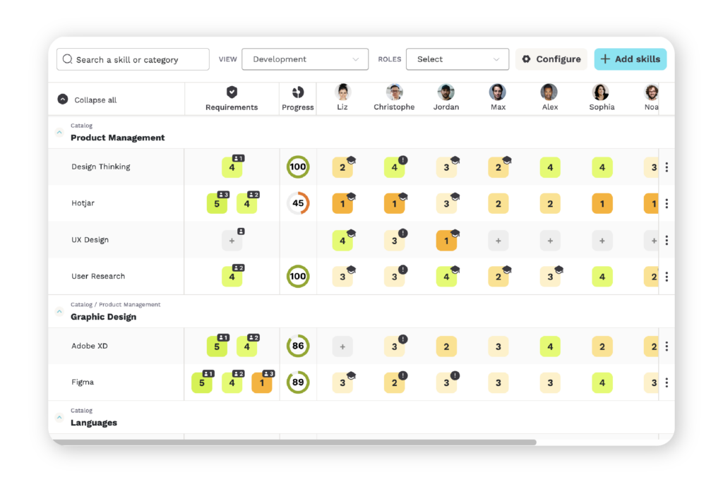 Skills matrix